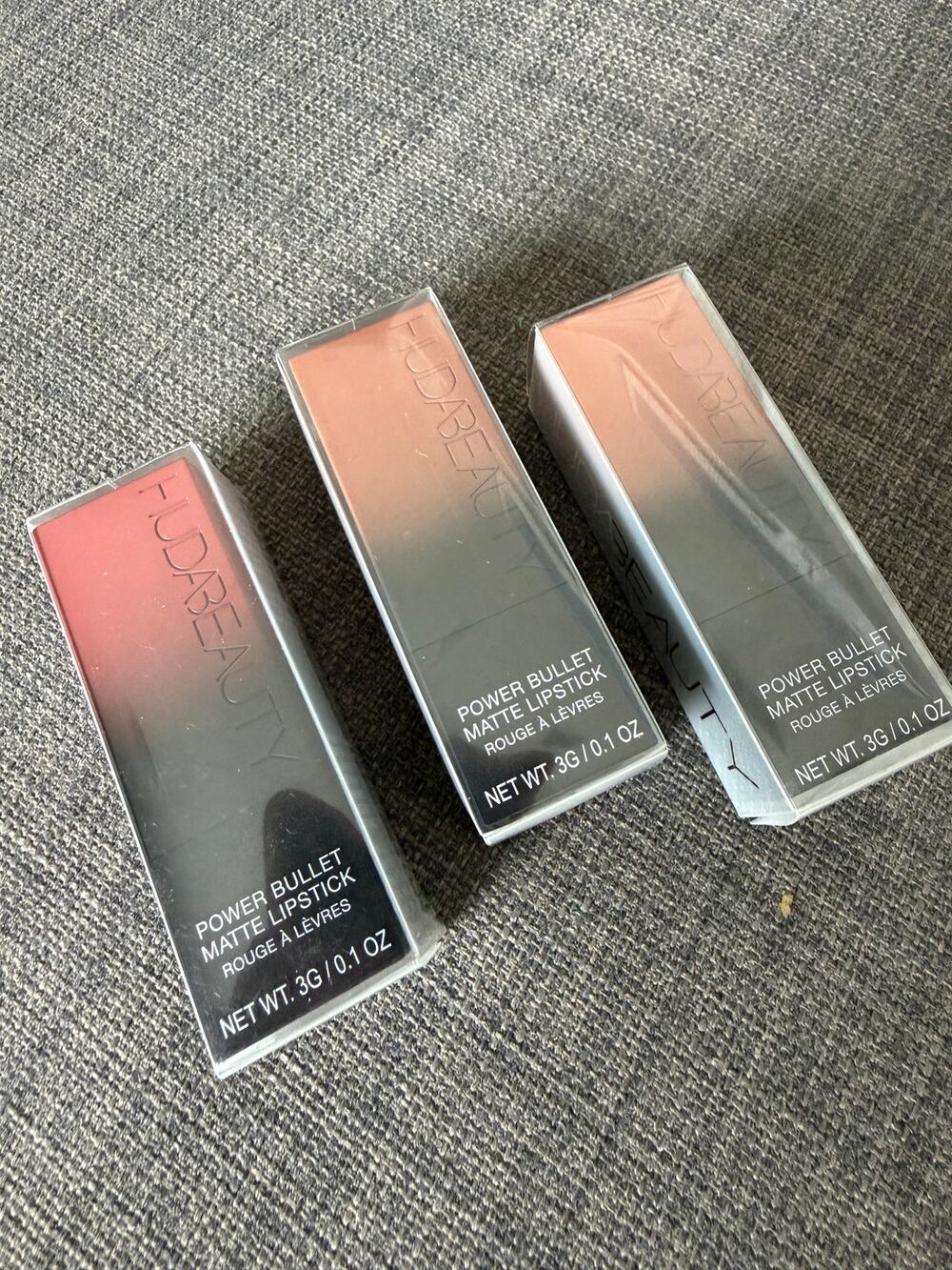 New Huda Beauty Power Bullet Matte Lipstick 3pc Set DISCONTINUED Shades